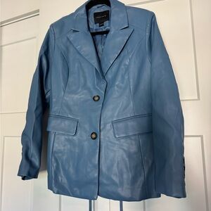 Sanctuary Blue Women's Blazer with Cinched Tie on Back Size Large